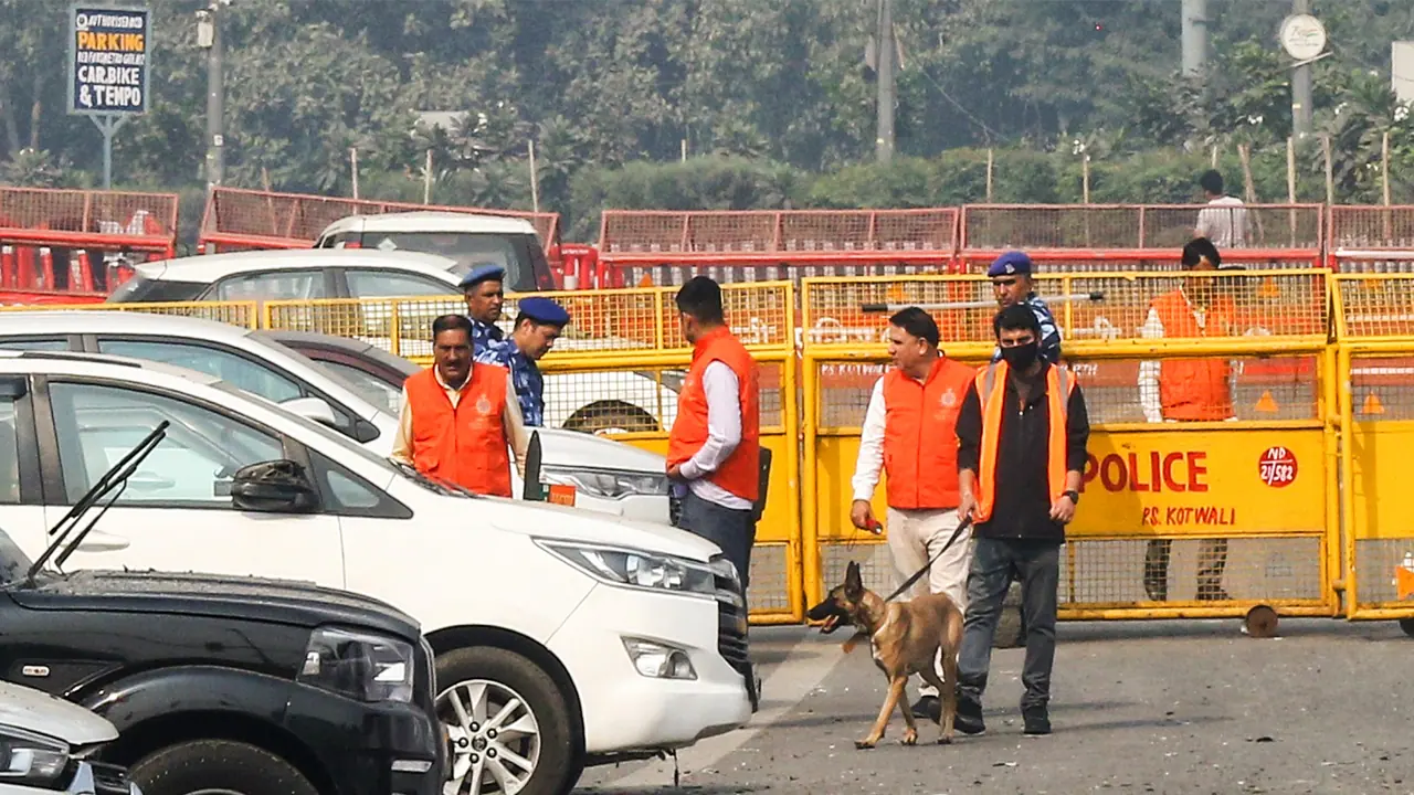 Bomb disposal squads examine the site of the car blast near Red Fort, in New Delhi (File Photo/ANI) Bomb disposal squads examine the site of the car blast near Red Fort, in New Delhi (File Photo/ANI)