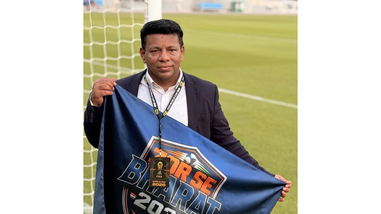 Zor Se Bharat 2034 launch at FIFA WC final venue. (Photo/Zor Se Bharat) Zor Se Bharat 2034 launch at FIFA WC final venue. (Photo/Zor Se Bharat)