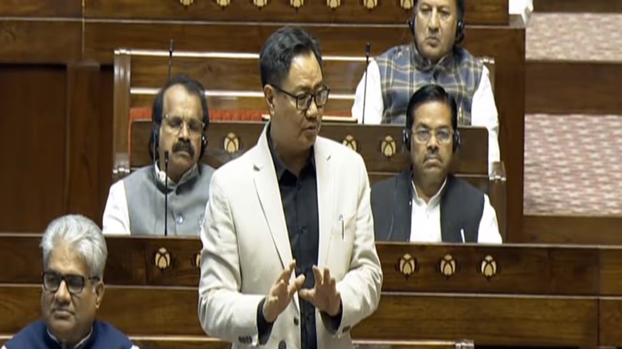 Parliamentary Affairs Minister Kiren Rijiju (Photo/SansadTV) Parliamentary Affairs Minister Kiren Rijiju (Photo/SansadTV)