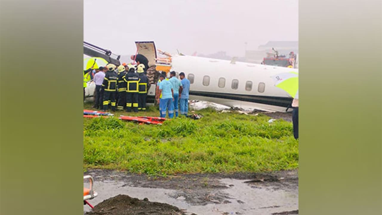 Visual from Mumbai airport at the time of crash (File Photo/ANI) Visual from Mumbai airport at the time of crash (File Photo/ANI)