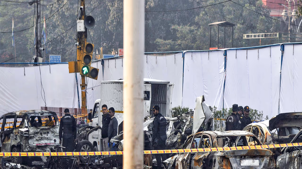 National Security Guard (NSG) personnel at the site of blast near Red Fort Metro station in Delhi (Photo/ANI)