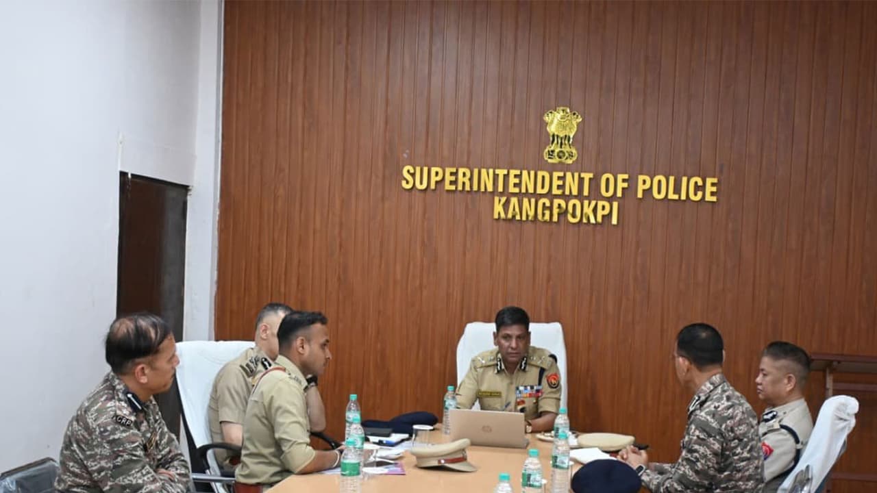 Manipur Director General of Police Mukesh Singh interacts with security personnel and representatives of civil society organisations (Photo/@manipur_police) Manipur Director General of Police Mukesh Singh interacts with security personnel and representatives of civil society organisations (Photo/@manipur_police)