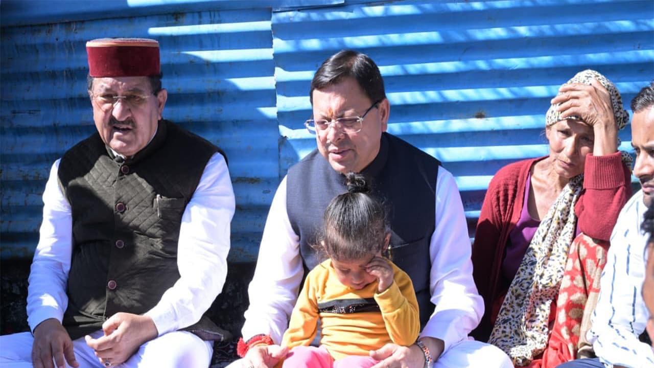 CM Dhami visits families affected by the recent disaster in Rudraprayag, hands over cheques of ₹5 lakh as financial assistance (Photo/X @ukcmo) CM Dhami visits families affected by the recent disaster in Rudraprayag, hands over cheques of ₹5 lakh as financial assistance (Photo/X @ukcmo)