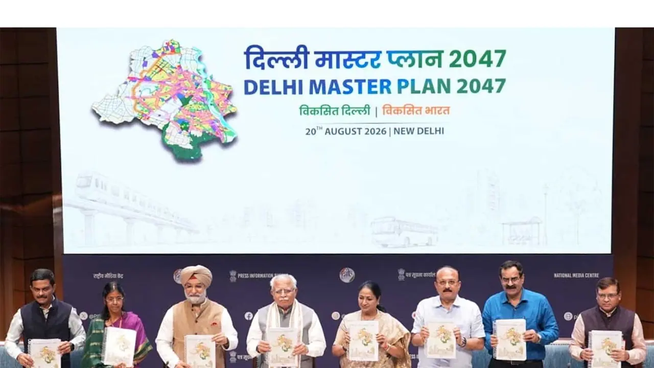 Union Minister Manohar Lal unveils Delhi Master Plan 2047 (Photo/@CMODelhi) Union Minister Manohar Lal unveils Delhi Master Plan 2047 (Photo/@CMODelhi)