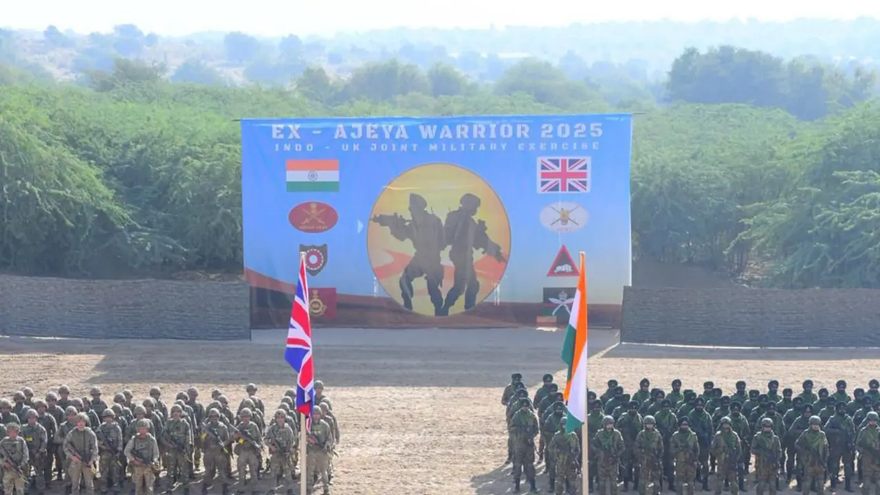 Visuals from the exercise (Photo Source: UK Defence in India/'X') Visuals from the exercise (Photo Source: UK Defence in India/'X')