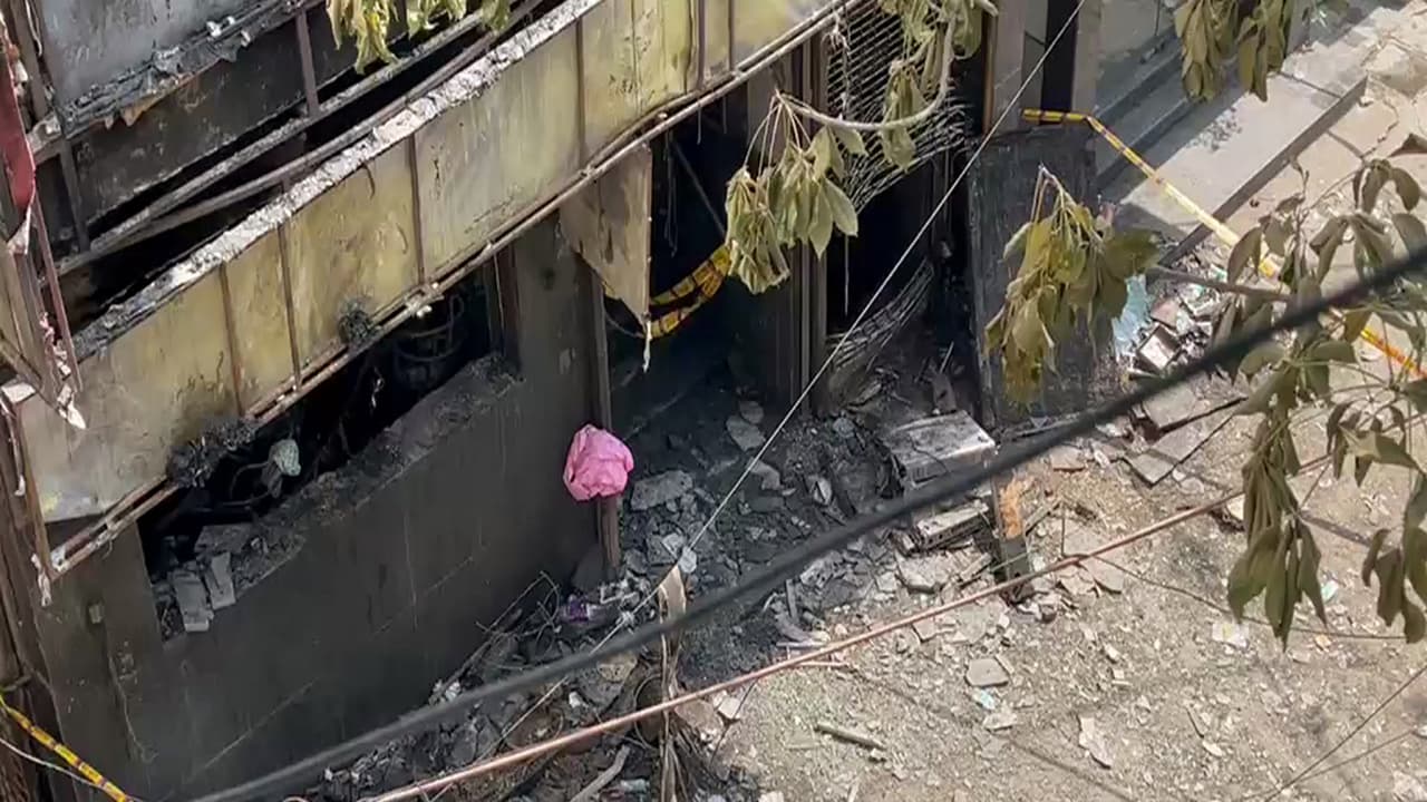 Visuals from site of the fire (Photo/ANI) Visuals from site of the fire (Photo/ANI)