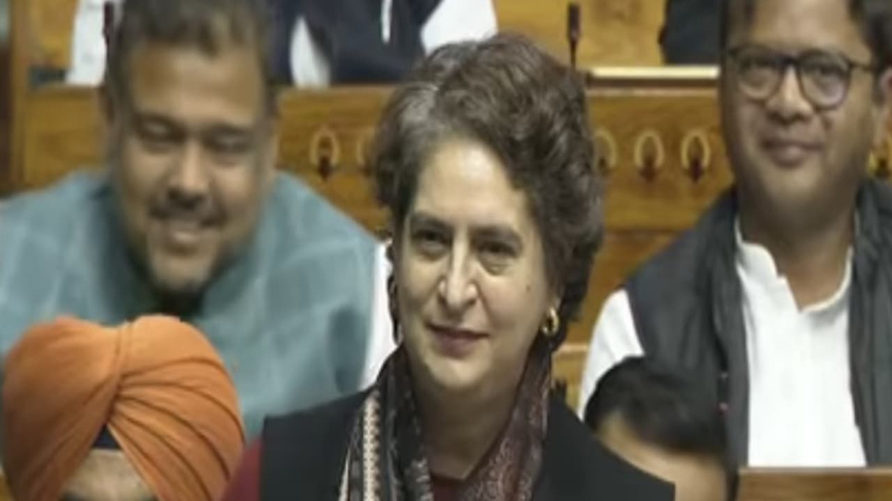 Congress leader Priyanka Gandhi (Photo/Sansad TV)