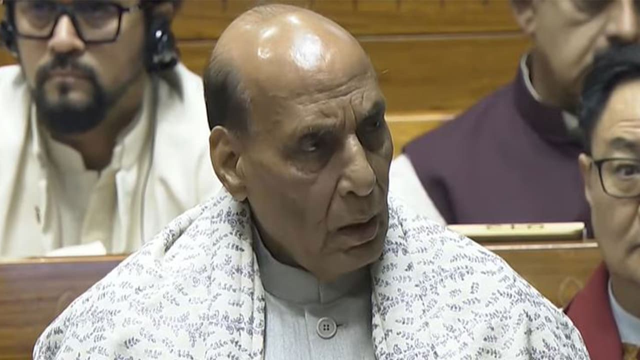 Defence Minister Rajnath Singh (Photo/Sansad TV)
