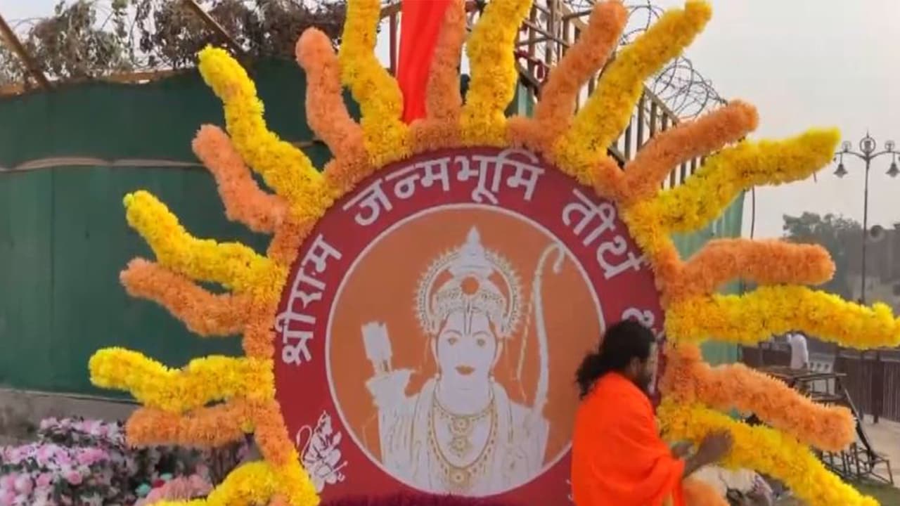 Ayodhya readies for Ram Temple flag ceremony (Photo/ANI) Ayodhya readies for Ram Temple flag ceremony (Photo/ANI)