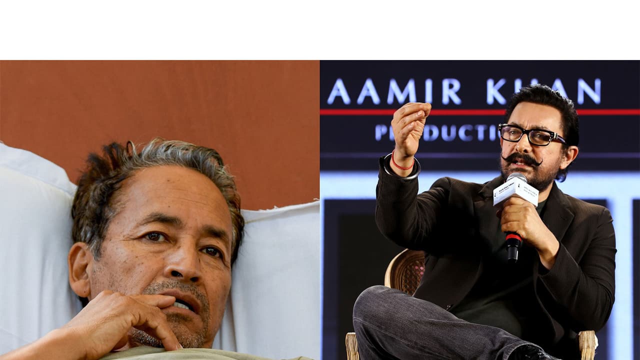 Aamir Khan, Sonam Wangchuk (File photo/ANI) Aamir Khan, Sonam Wangchuk (File photo/ANI)