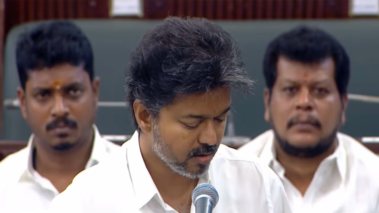 Tamil Nadu CM C Joseph Vijay (Photo/YouTube/Tamil Nadu Assembly) Tamil Nadu CM C Joseph Vijay (Photo/YouTube/Tamil Nadu Assembly)