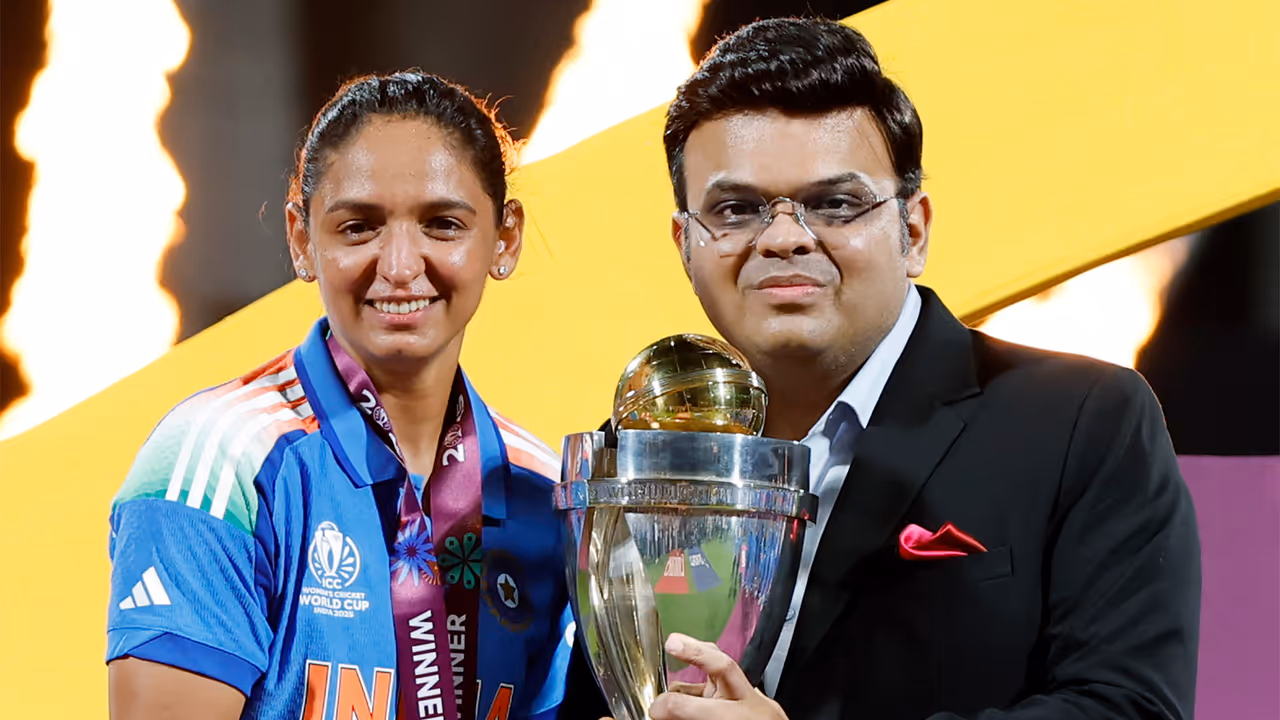 Harmanpreet Kaur and Jay Shah (Photo/ANI) Harmanpreet Kaur and Jay Shah (Photo/ANI)