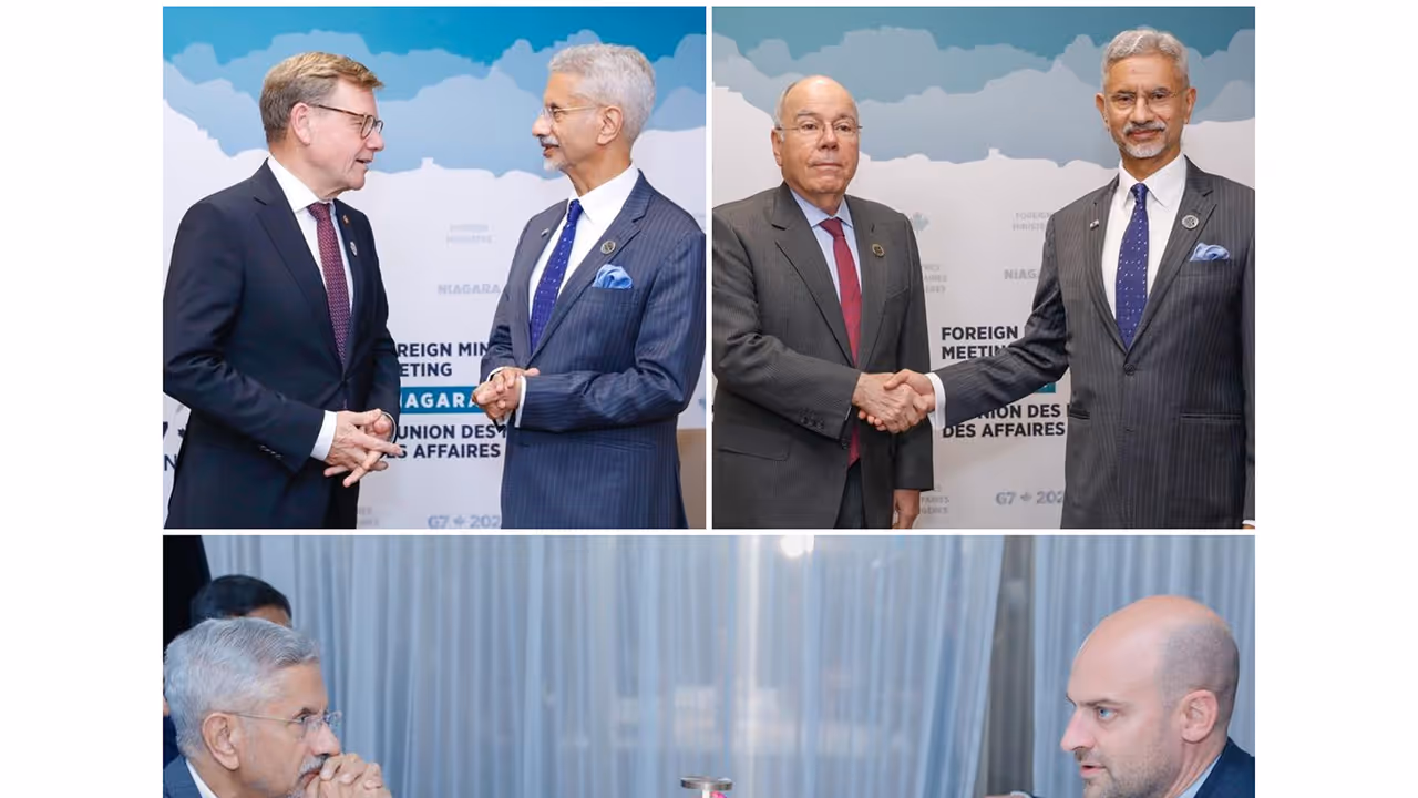 EAM Jaishankar with German, Brazilian and French counterparts (Photo/X@DrSJaishankar) EAM Jaishankar with German, Brazilian and French counterparts (Photo/X@DrSJaishankar)