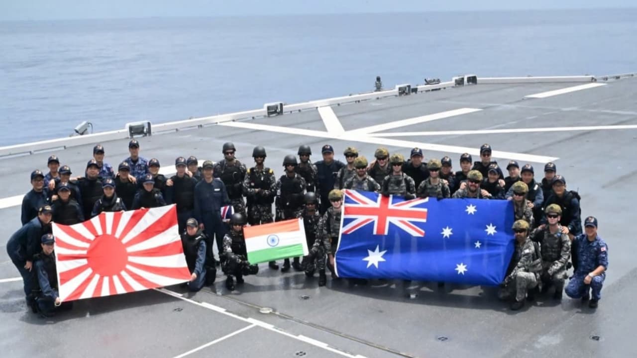 INS Sahyadri, INS Kulish participate in ADMM Plus maritime security exercise (Photo/X@IndiannavyMedia) INS Sahyadri, INS Kulish participate in ADMM Plus maritime security exercise (Photo/X@IndiannavyMedia)