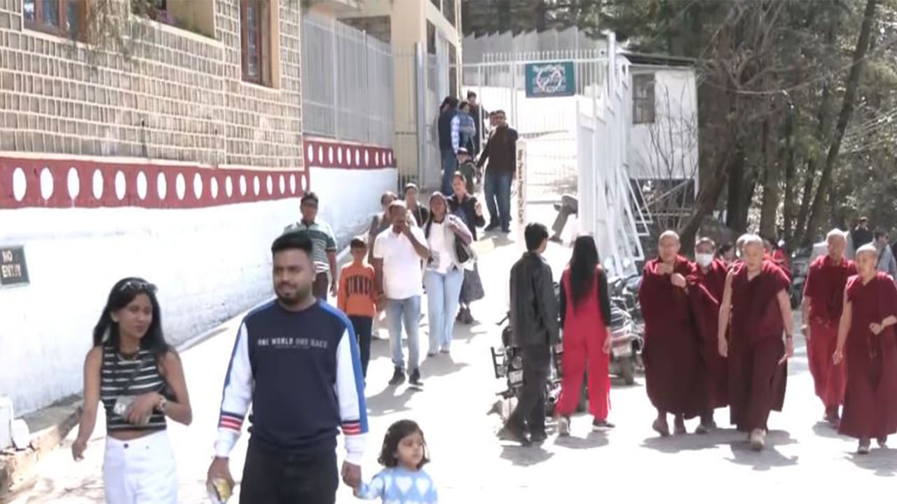 Visuals from Himachal Pradesh’s Dharamshala (Photo/ANI) Visuals from Himachal Pradesh’s Dharamshala (Photo/ANI)