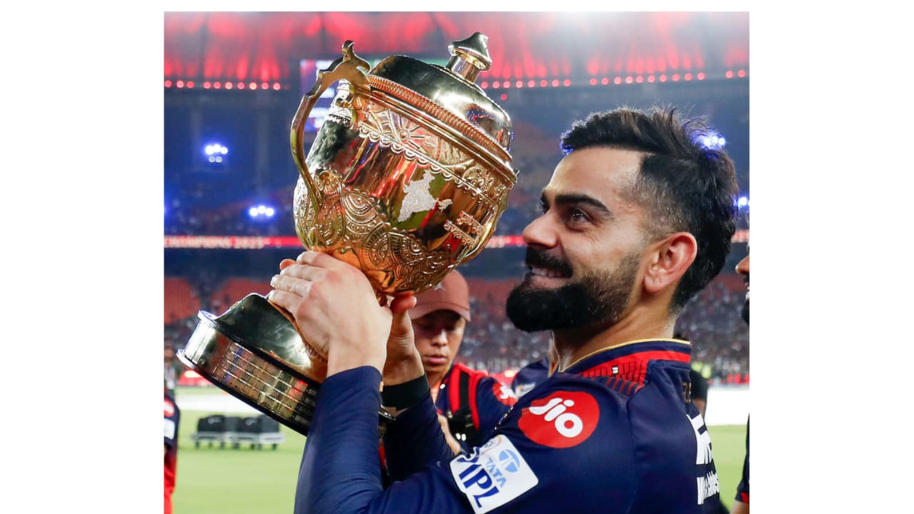 Virat Kohli with the IPL trophy. (Photo: ANI) Virat Kohli with the IPL trophy. (Photo: ANI)