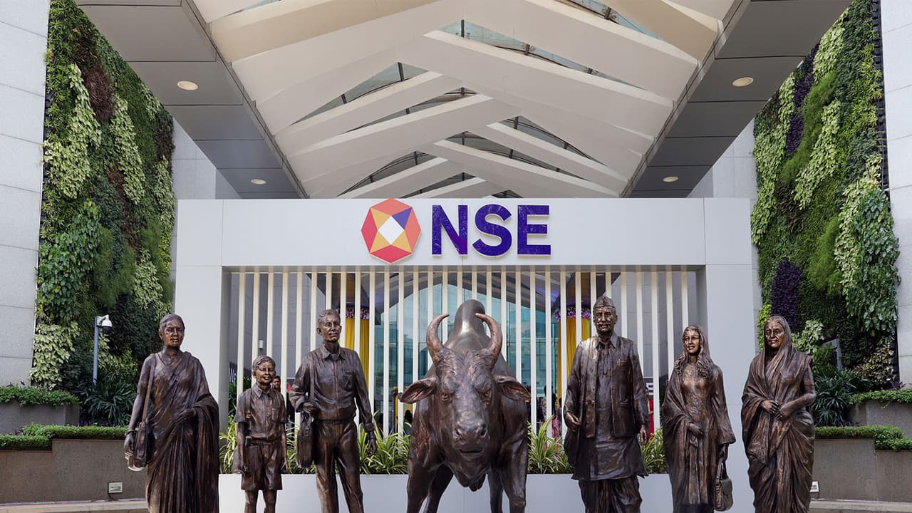 A view of the newly renovated NSE atrium bull (File Photo/ANI) A view of the newly renovated NSE atrium bull (File Photo/ANI)
