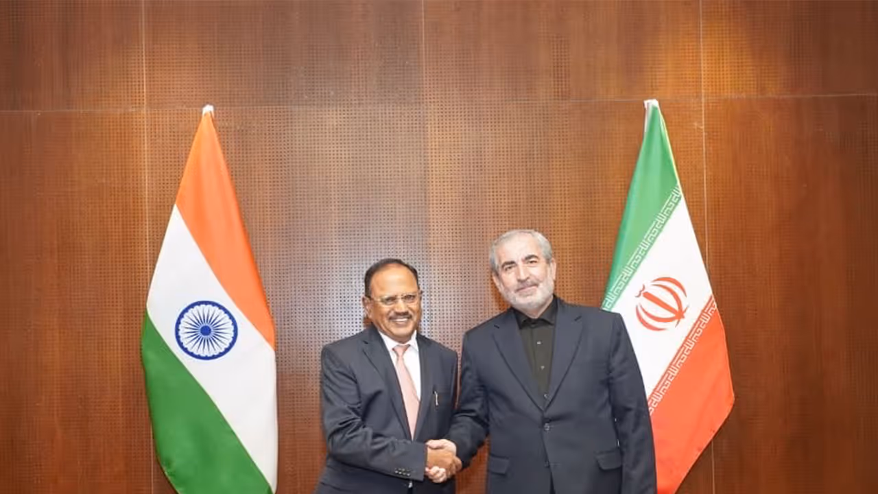 NSA Ajit Doval with Iran's Deputy Secretary Defence Ghadir Nezamipour (Photo/X@MEAIndia) NSA Ajit Doval with Iran's Deputy Secretary Defence Ghadir Nezamipour (Photo/X@MEAIndia)