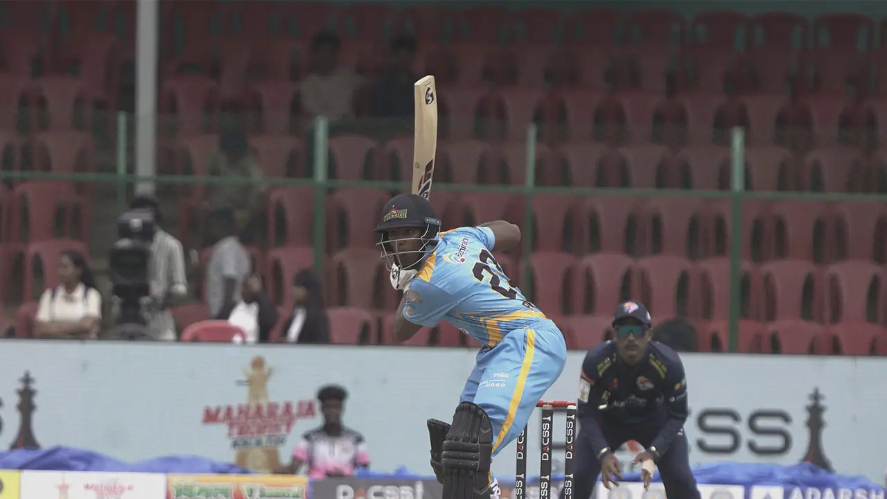 Prakhar Chaturvedi batting. (Photo/KSCA) Prakhar Chaturvedi batting. (Photo/KSCA)