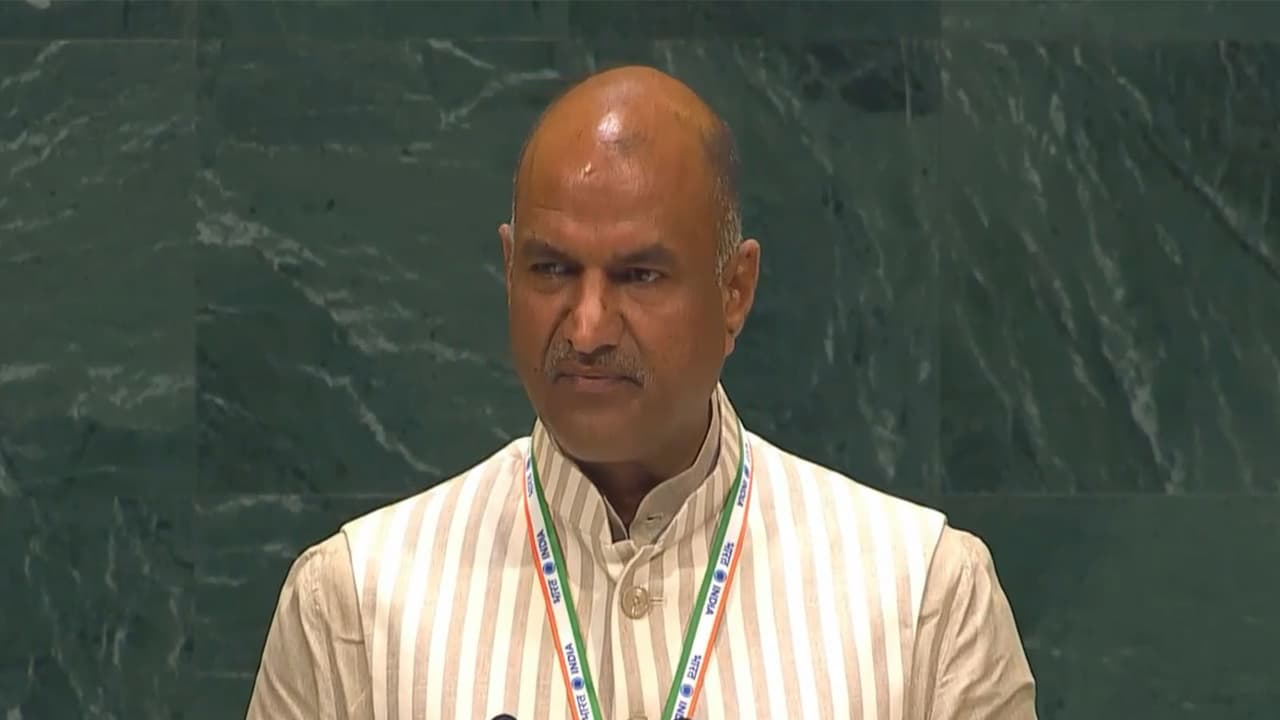 Member of Parliament CP Joshi at UNGA plenary on the revitalization of the work of the General Assembly (Photo/X/@IndiaUNNewYork) Member of Parliament CP Joshi at UNGA plenary on the revitalization of the work of the General Assembly (Photo/X/@IndiaUNNewYork)