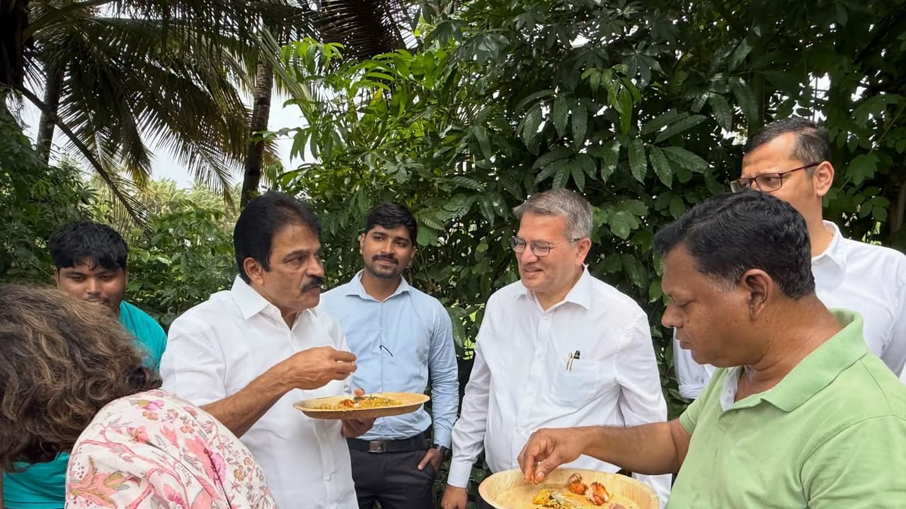 Congress MP KC Venugopal visits Chicalim (Photo/X/@INCGoa) Congress MP KC Venugopal visits Chicalim (Photo/X/@INCGoa)