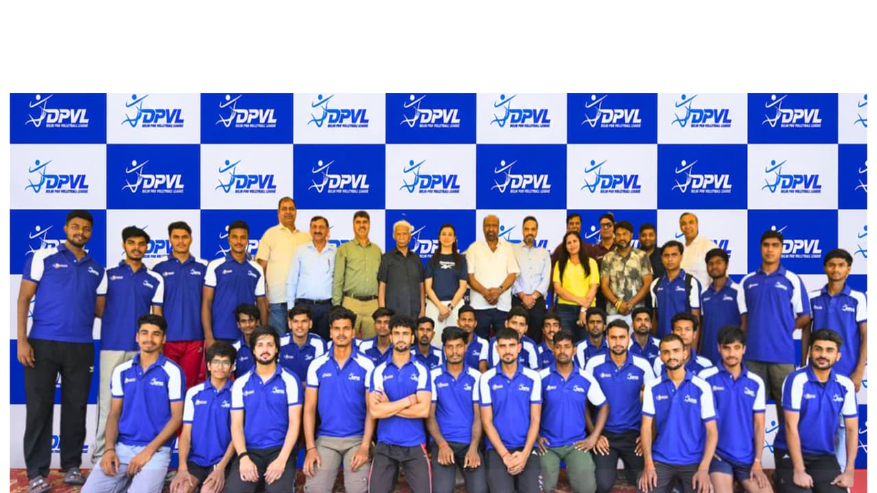 Players and officials at trials of Delhi Pro Volleyball League Phase 2 (Image: DVPL media) Players and officials at trials of Delhi Pro Volleyball League Phase 2 (Image: DVPL media)