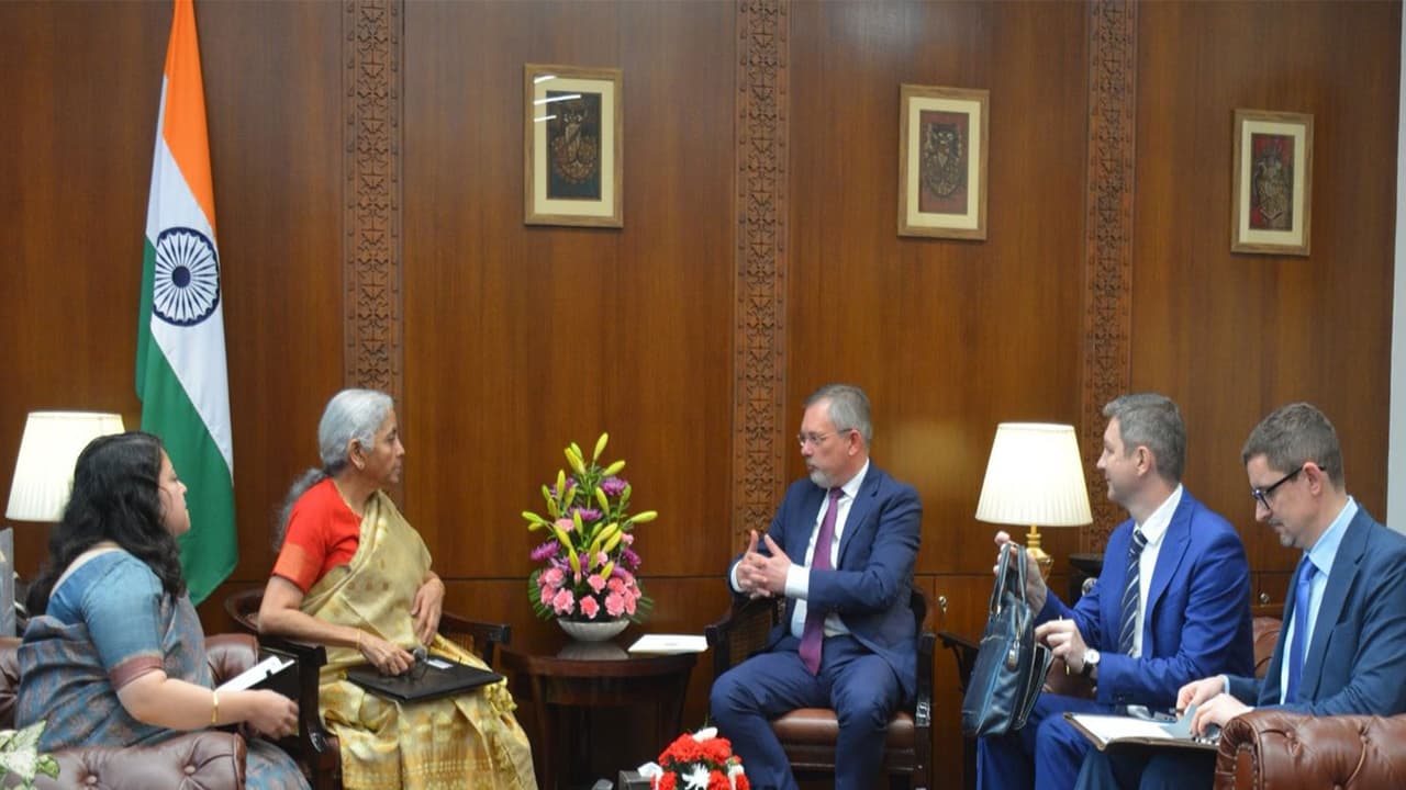 Nirmala Sitharaman, Union Minister of Finance and Corporate Affairs with Denis Alipov, Russian Ambassador to India (Photo/@FinMinIndia) Nirmala Sitharaman, Union Minister of Finance and Corporate Affairs with Denis Alipov, Russian Ambassador to India (Photo/@FinMinIndia)