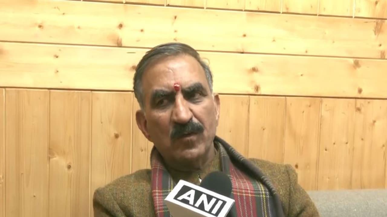 Himachal Pradesh Chief Minister Sukhvinder Singh Sukhu (Photo/ANI) Himachal Pradesh Chief Minister Sukhvinder Singh Sukhu (Photo/ANI)