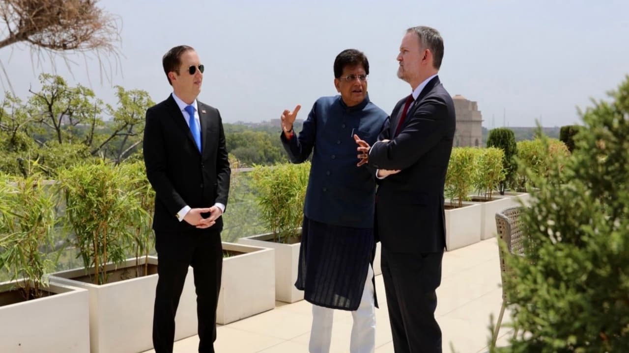 Union Minister of Commerce and Industry Piyush Goyal alongwith US Trade Representative (USTR) Ambassador Jamieson Greer and US Ambassdor to India, Sergio Gor (Photo/X/@USAmbIndia) Union Minister of Commerce and Industry Piyush Goyal alongwith US Trade Representative (USTR) Ambassador Jamieson Greer and US Ambassdor to India, Sergio Gor (Photo/X/@USAmbIndia)