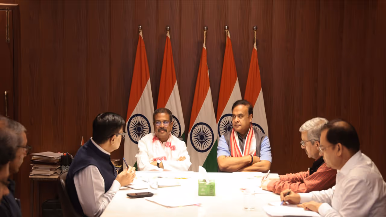 Assam CM with Union Education Minister Dharmendra Pradhan (File photo/ANI) Assam CM with Union Education Minister Dharmendra Pradhan (File photo/ANI)