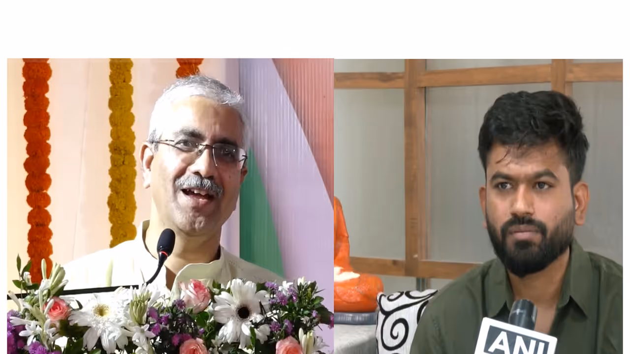 RSS leader Atul Limaye and CJP founder Abhijeet Dipke (Photo/ABVP/ANI) RSS leader Atul Limaye and CJP founder Abhijeet Dipke (Photo/ABVP/ANI)