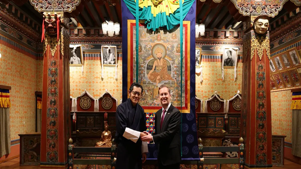 US Ambassador to India Sergio Gor meets Bhutanese King Jigme Khesar Namgyel Wangchuck (Photo/X/@USAmbIndia) US Ambassador to India Sergio Gor meets Bhutanese King Jigme Khesar Namgyel Wangchuck (Photo/X/@USAmbIndia)