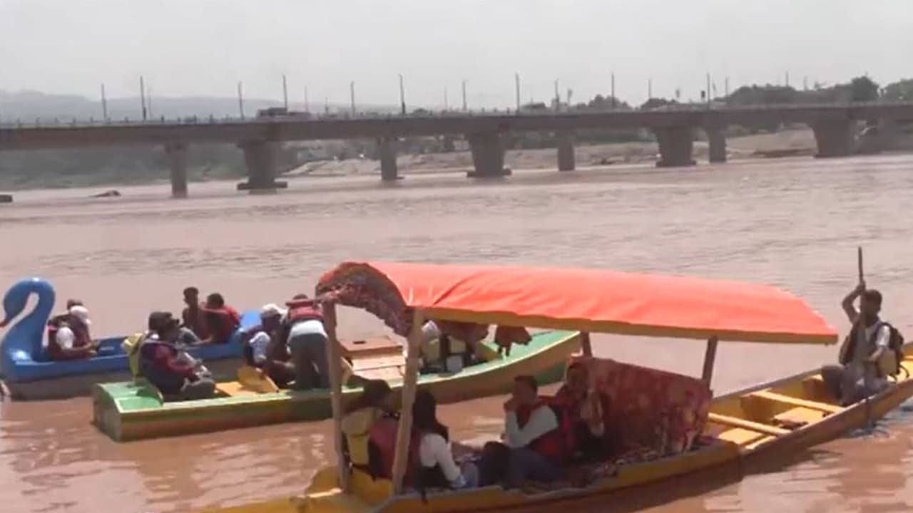 Boating facility at the Jammu Tawi Riverfront (Photo/ANI) Boating facility at the Jammu Tawi Riverfront (Photo/ANI)