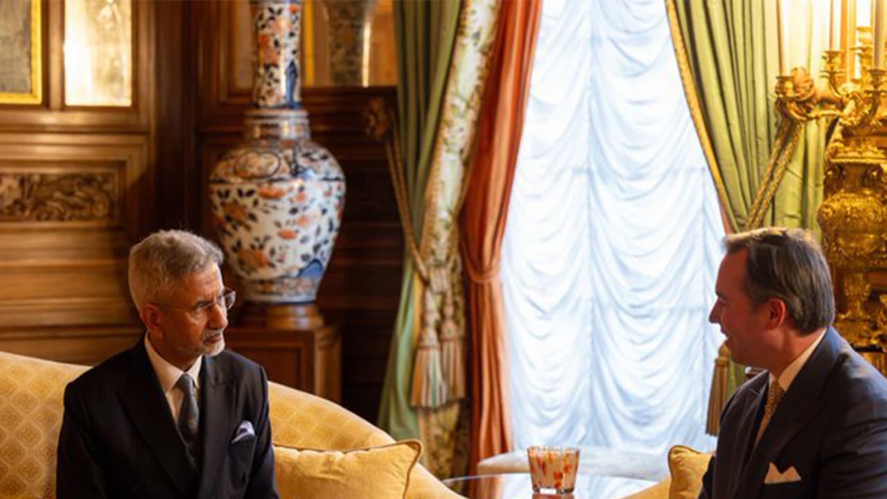 External Affairs Minister S Jaishankar meets Grand Duke Guillaume of Luxembourg during his official visit to Luxembourg. (Photo: X/@DrSJaishankar) External Affairs Minister S Jaishankar meets Grand Duke Guillaume of Luxembourg during his official visit to Luxembourg. (Photo: X/@DrSJaishankar)