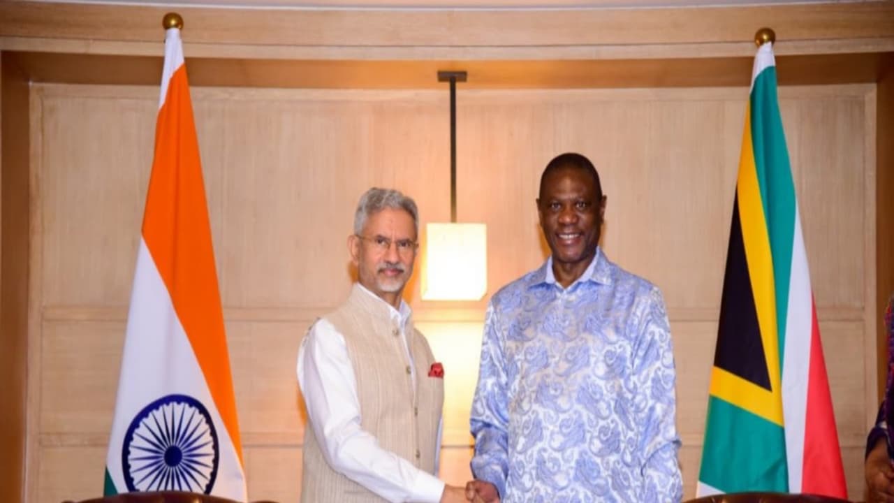 External Affairs Minister S Jaishankar holds talks with South African Deputy President Shipokosa Paulus Mashatile (Photo/X/@DrSJaishankar) External Affairs Minister S Jaishankar holds talks with South African Deputy President Shipokosa Paulus Mashatile (Photo/X/@DrSJaishankar)