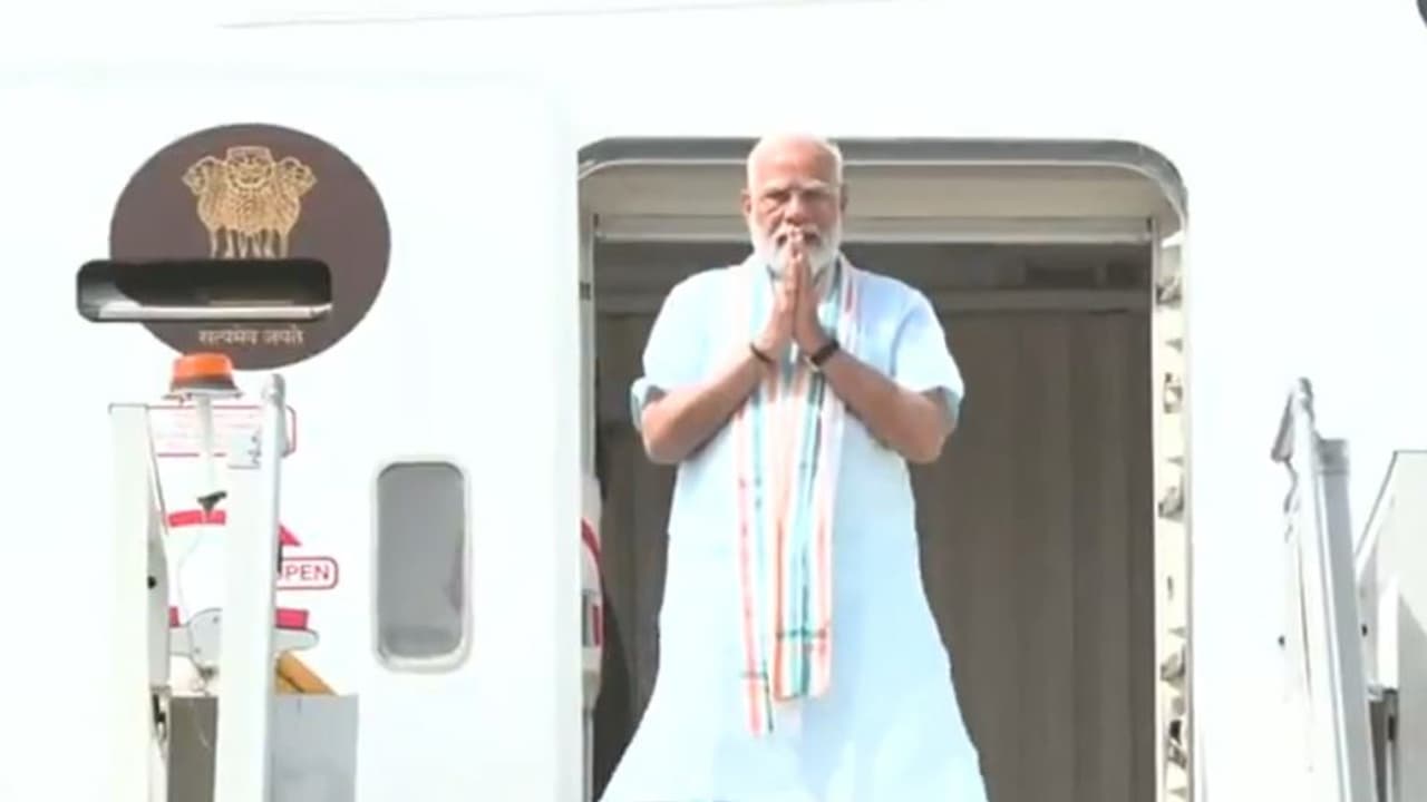 Prime Minister Narendra Modi at Delhi airport after concluding his five nation tour (Photo/ANI) Prime Minister Narendra Modi at Delhi airport after concluding his five nation tour (Photo/ANI)