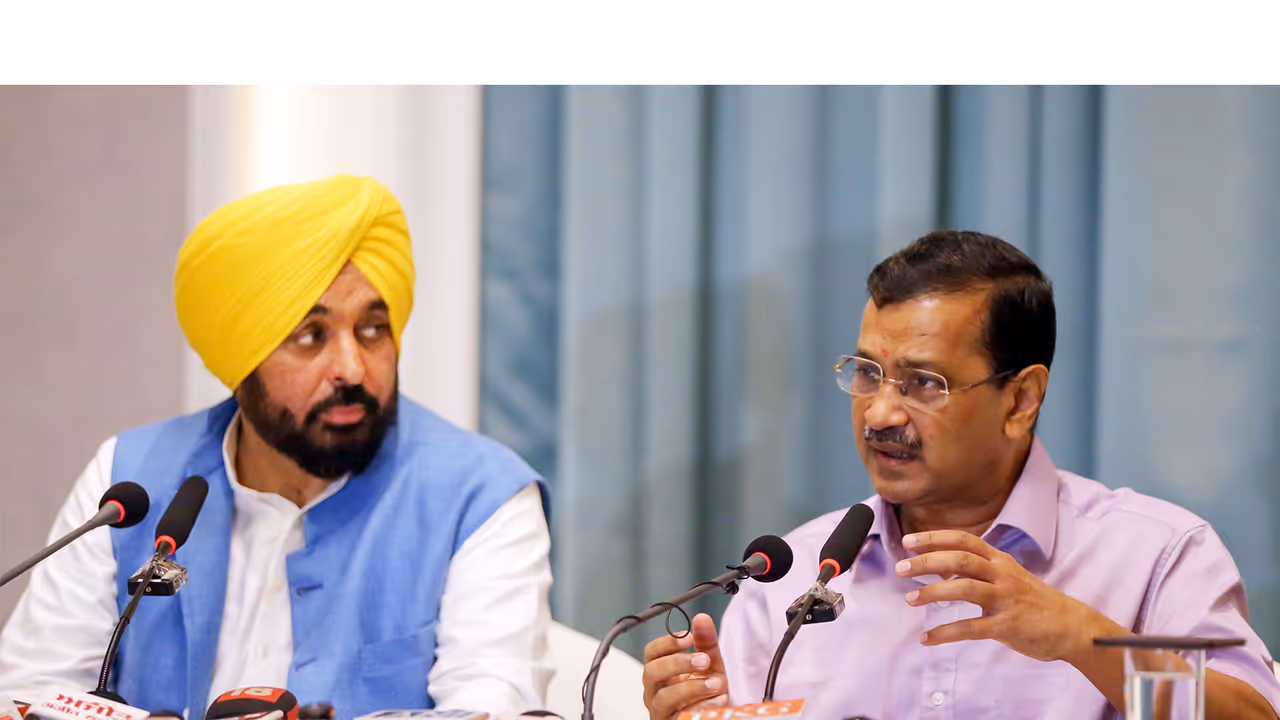 AAP Convener Arvind Kejriwal and Punjab CM Bhagwant Mann (File photo/ANI) AAP Convener Arvind Kejriwal and Punjab CM Bhagwant Mann (File photo/ANI)