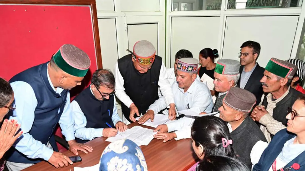 HP government has approved financial assistance for road widening in Mandi district, (Photo/ANI) HP government has approved financial assistance for road widening in Mandi district, (Photo/ANI)