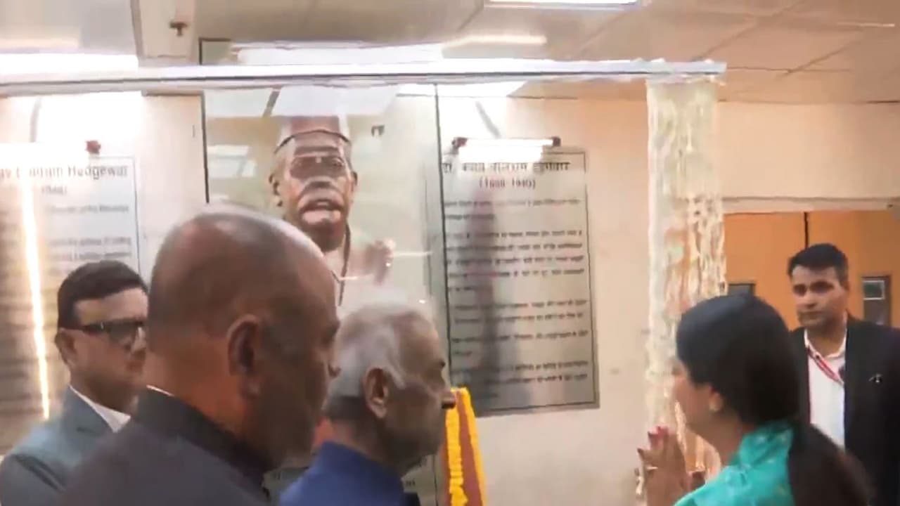 Delhi CM Rekha Gupta unveils RSS founder Keshav Baliram Hedgewar statue in Shahdara. (Photo/ANI) Delhi CM Rekha Gupta unveils RSS founder Keshav Baliram Hedgewar statue in Shahdara. (Photo/ANI)