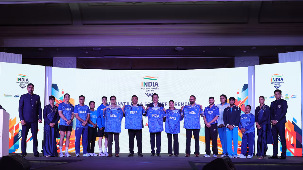 India's official kit unveiled ahead of Glasgow campaign. (Photo/IOA) India's official kit unveiled ahead of Glasgow campaign. (Photo/IOA)