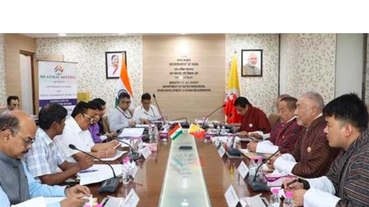Union Jal Shakti Minister C R Paatil meets Bhutan's Minister for Energy & Natural Resources, Lyonpo Gem Tshering, in New Delhi. (Photo/PIB) Union Jal Shakti Minister C R Paatil meets Bhutan's Minister for Energy & Natural Resources, Lyonpo Gem Tshering, in New Delhi. (Photo/PIB)