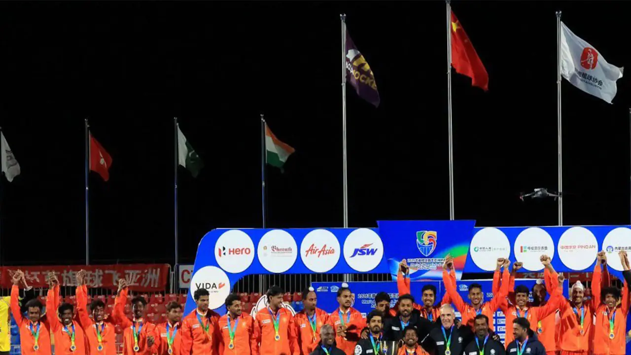 India junior men's hockey team celebrating with AHF Junior Asia Cup 2026 title (Photo: X/@TheHockeyIndia) India junior men's hockey team celebrating with AHF Junior Asia Cup 2026 title (Photo: X/@TheHockeyIndia)