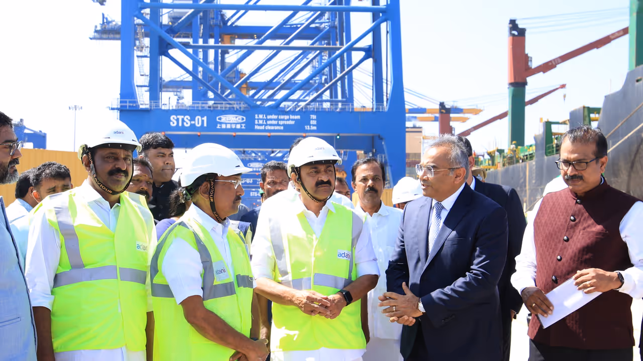 Keralam Chief Minister VD Satheesan at Vizhinjam International Seaport (Photo/ANI) Keralam Chief Minister VD Satheesan at Vizhinjam International Seaport (Photo/ANI)