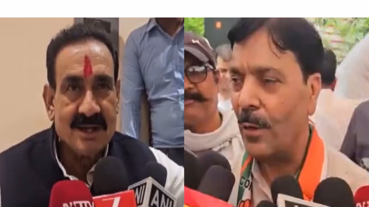 BJP leader Narottam Mishra (L) and Congress Leader Abdhesh Nayak (Photo/ANI) BJP leader Narottam Mishra (L) and Congress Leader Abdhesh Nayak (Photo/ANI)