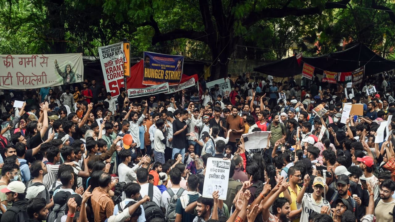 Visuals from ongoing protest in New Delhi (FilePhoto/ANI) Visuals from ongoing protest in New Delhi (FilePhoto/ANI)