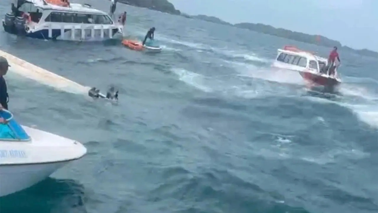 Visuals from the boat accident site in Phu Quoc, Vietnam. (Photo/Vietnam Government Electronic Newspaper) Visuals from the boat accident site in Phu Quoc, Vietnam. (Photo/Vietnam Government Electronic Newspaper)