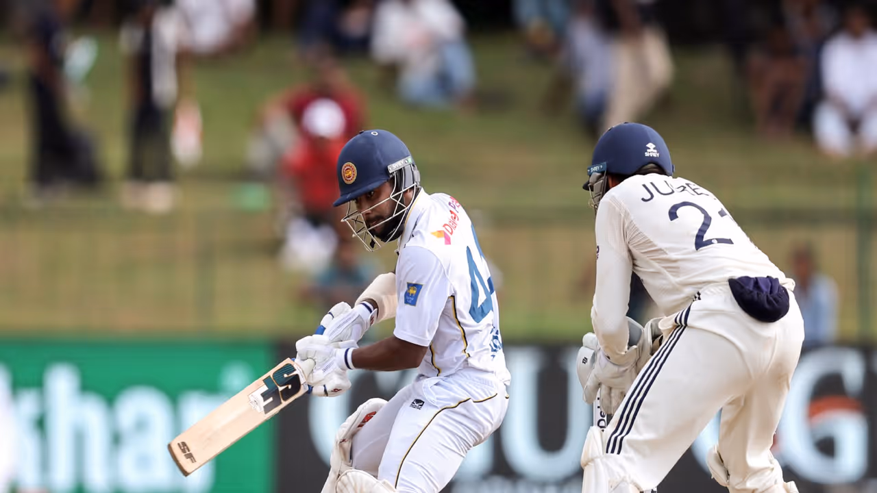 Sri Lanka's Sonal Dinusha batting against India on Day 3. (Photo: ANI) Sri Lanka's Sonal Dinusha batting against India on Day 3. (Photo: ANI)