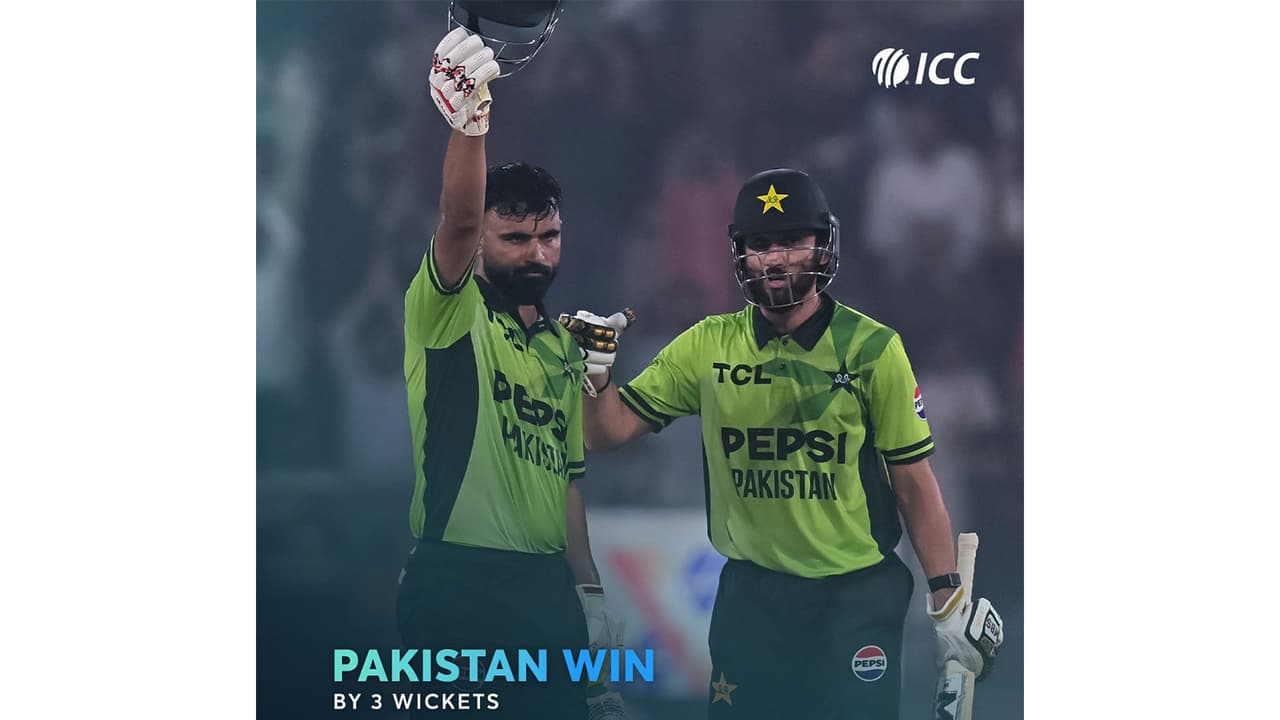 Pakistan beat Sri Lanka by three wickets to seal ODI tri series title. (Photo: X/@ICC) Pakistan beat Sri Lanka by three wickets to seal ODI tri series title. (Photo: X/@ICC)