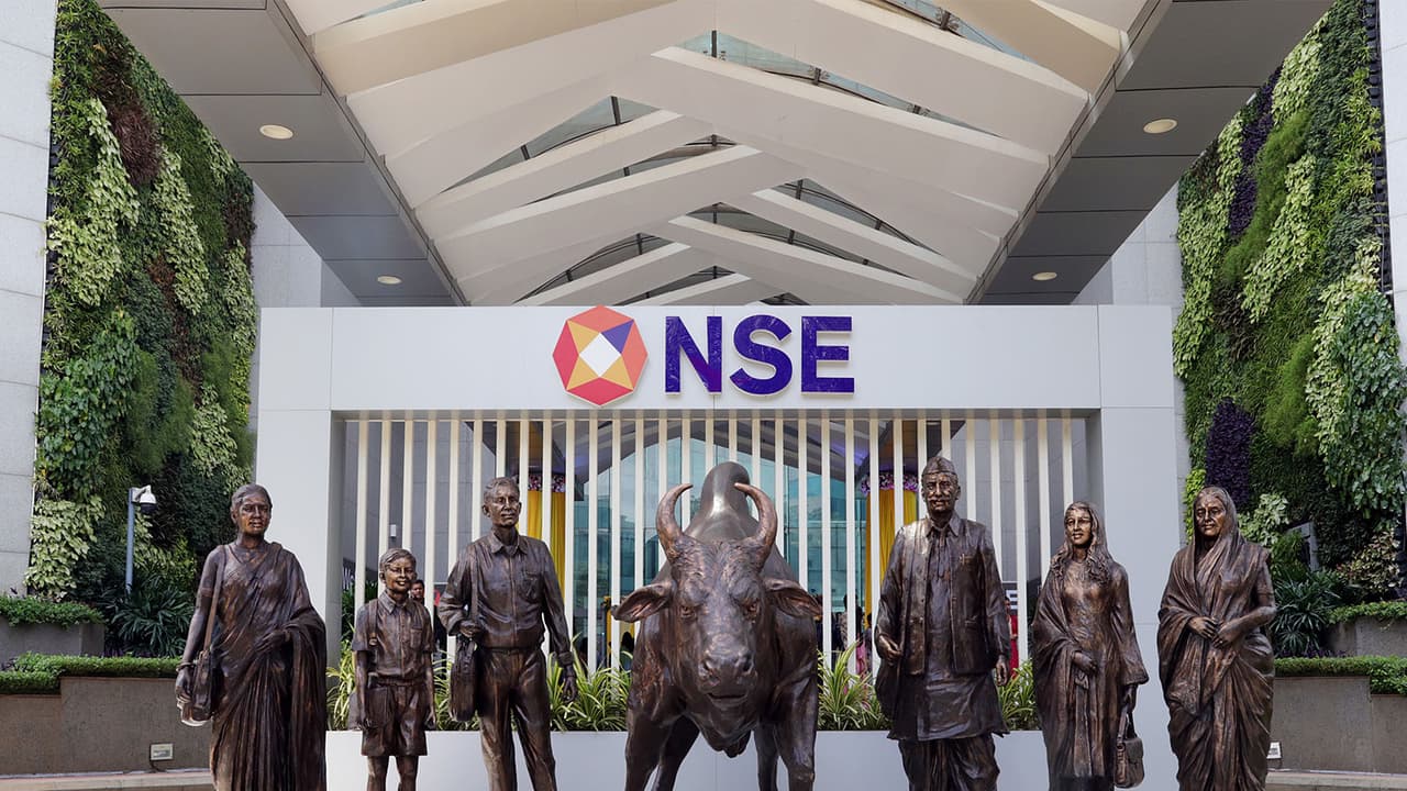 A view of the newly renovated NSE atrium bull (File Photo/ANI) A view of the newly renovated NSE atrium bull (File Photo/ANI)