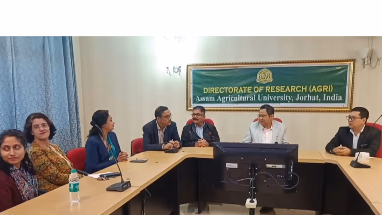 MoU signing between Assam Agricultural University and Trinity Fructa Pvt. Ltd (Photo/ANI) MoU signing between Assam Agricultural University and Trinity Fructa Pvt. Ltd (Photo/ANI)